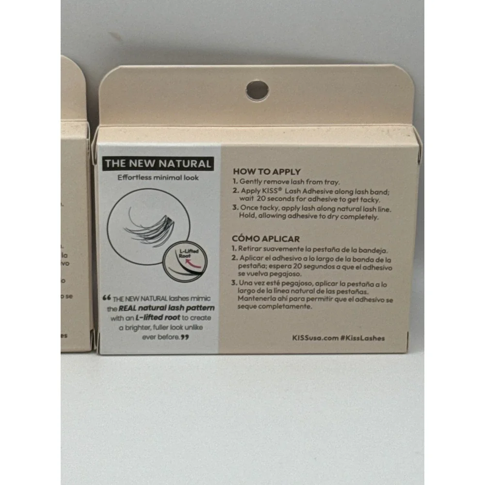 KISS The New Natural Trio Lashes NNT01 91786 Effortless Minimal Look 2 Packs NEW